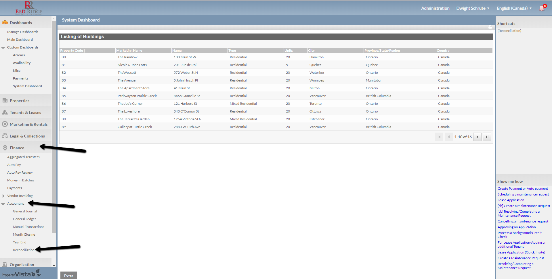 Bank Reconciliation – Property Vista Support