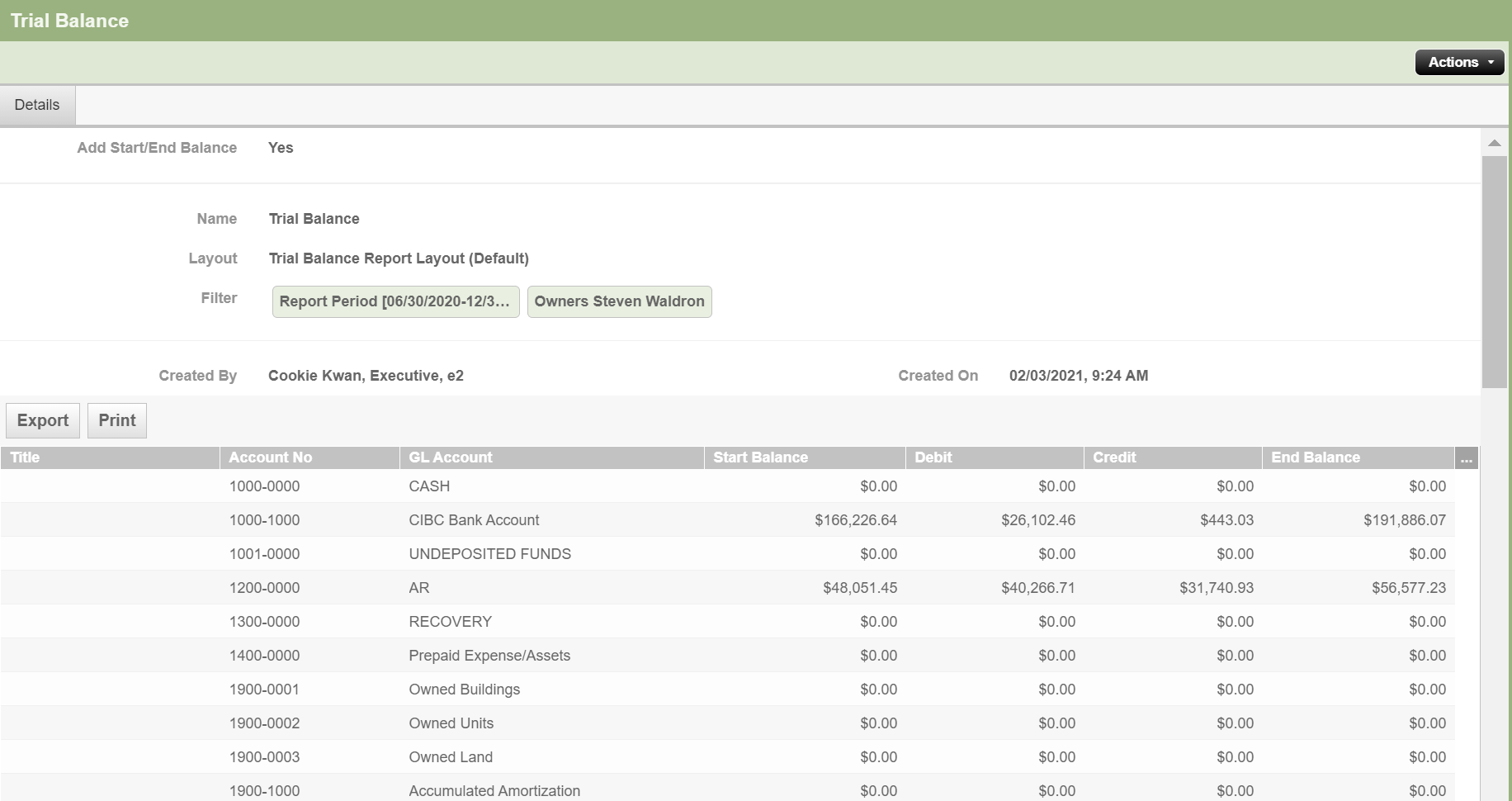 Bank Reconciliation – Property Vista Support